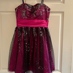 Hot pink spaghetti strap dress